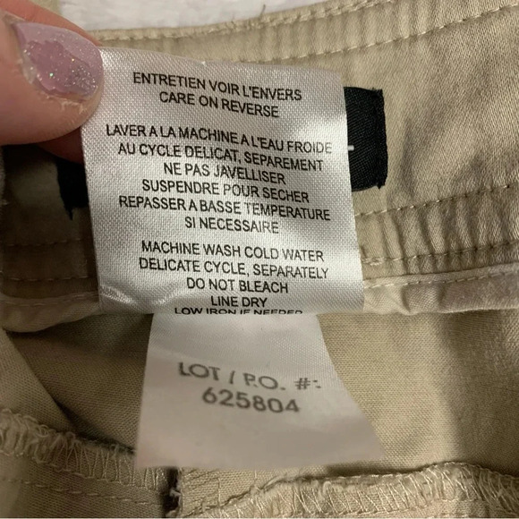 Tribal tan size 12 cropped pants zippers on the backs of the legs real pockets - Picture 4 of 8